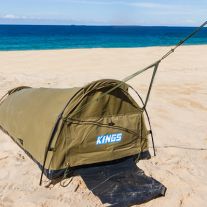 Kings Kwiky Single Swag | 50mm Mattress | Traveller | 260gsm Canvas