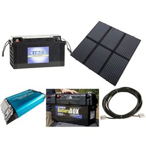 Adventure Kings 200W Solar Blanket with MPPT + 138Ah AGM Deep-Cycle Battery + 1500W Pure Sine Wave Inverter + Maxi Battery Box + 10m Lead For Solar Panel Extension