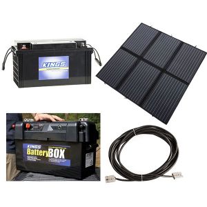 Adventure Kings 200W Solar Blanket with MPPT + 138Ah AGM Deep-Cycle Battery + Maxi Battery Box + 10m Lead For Solar Panel Extension