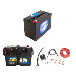 Adventure Kings AGM Deep Cycle Battery 115AH + Battery Box + Dual Battery System