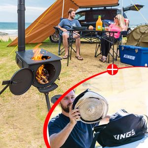 Adventure Kings Camp Oven/Stove + 40L Duffle Bag