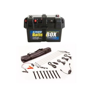 Adventure Kings Battery Box + Illuminator 4 Bar Camp Light Kit