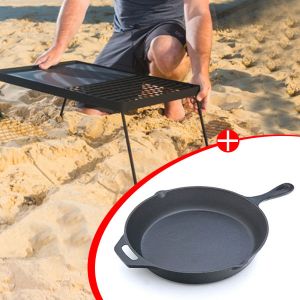 Camp Fire BBQ Plate + Skillet Pan