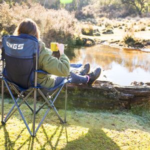 Adventure Kings Throne Camping Chair | Rated to 300kg | Xtra Thick Padding | Incl Carry Bag