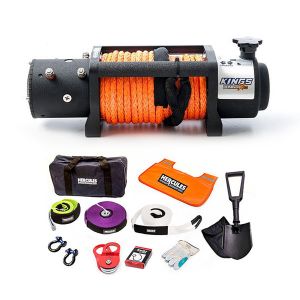 Domin8r X 12,000lb Winch with rope + Hercules Complete Recovery Kit