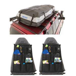 Adventure Kings Premium Roof Top Bag + 2x Adventure Kings Car Seat Organisers